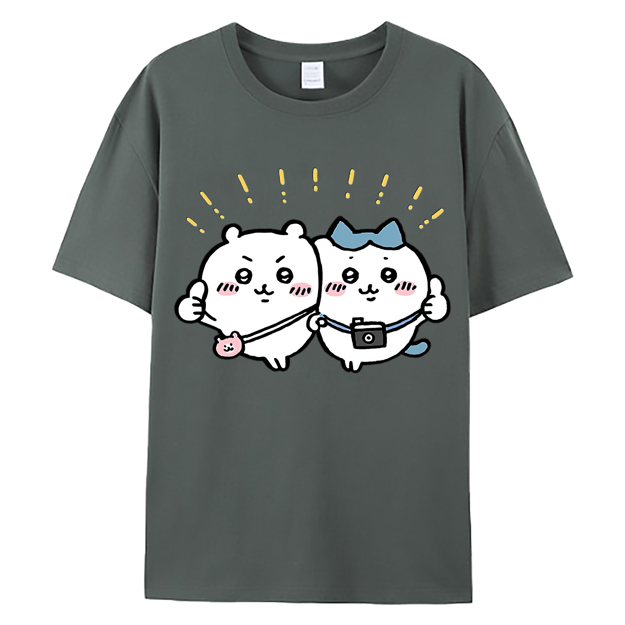 （画像用） ちいかわ ちいかわ Chii-kawa chiikawa 綿100％ メンズ半袖Tシャツ｜肌触りやわらか＆通気性